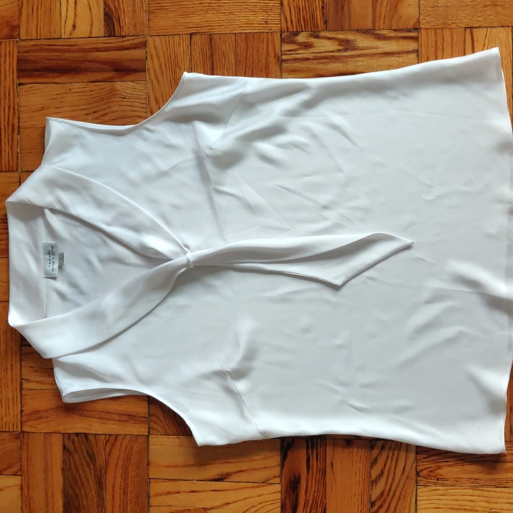White blouse TAHARI ASL satin